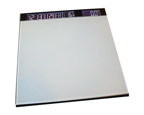 Personenwaage Waage digital Uhr Temperatur 150kg/0,1kg  