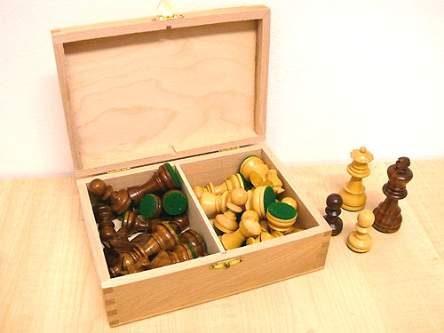 RCR TERRY Luxus Schachfiguren Palisander Buchsbaum Echtholz ca. 70mm